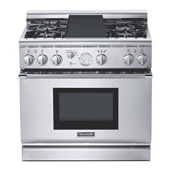 Thermador PRD364EDPG36" ProStyle DuelFuel Range with 5.7 cu. ft. Third...
