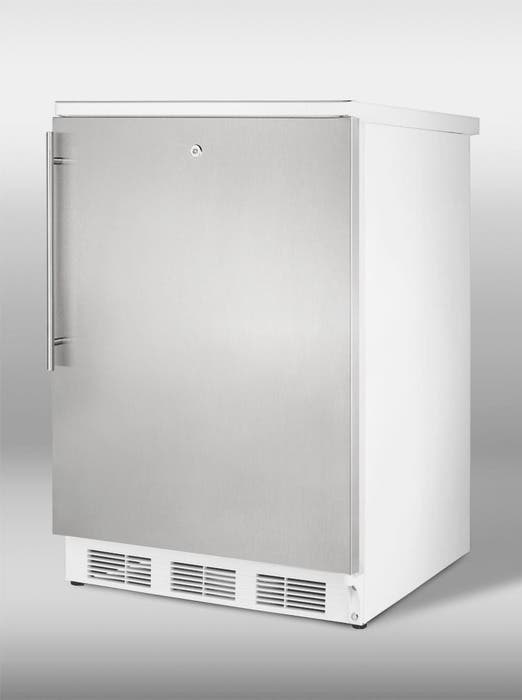 Summit SCFF55LSSHV Stainless Door with Vertical Thin Handle