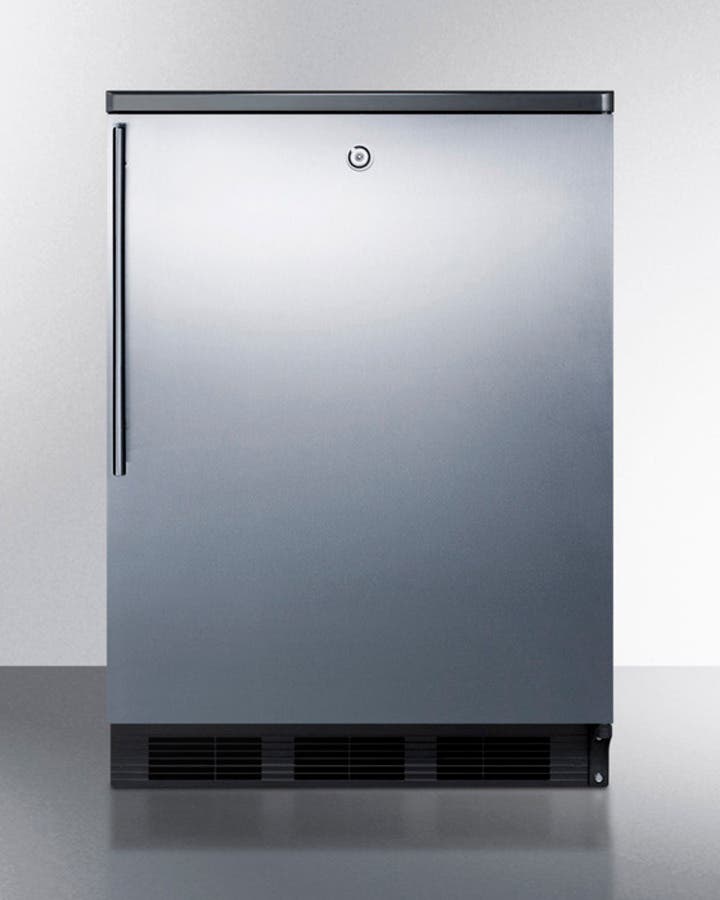 Summit FF7LBLBISSHV Stainless Door with Vertical Thin Handle