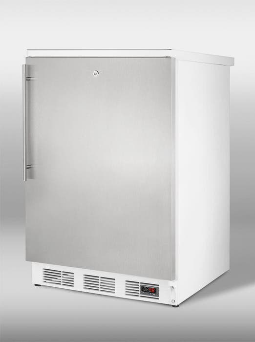 Summit FF7LPUBSSHV Stainless Door with Vertical Thin Handle