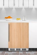 24" Compact Refrigerator with Adjustable Glass Shelves, Manual Defrost Freezer, Door Storage, Fruit/Vegetable Crisper and ADA Compliant