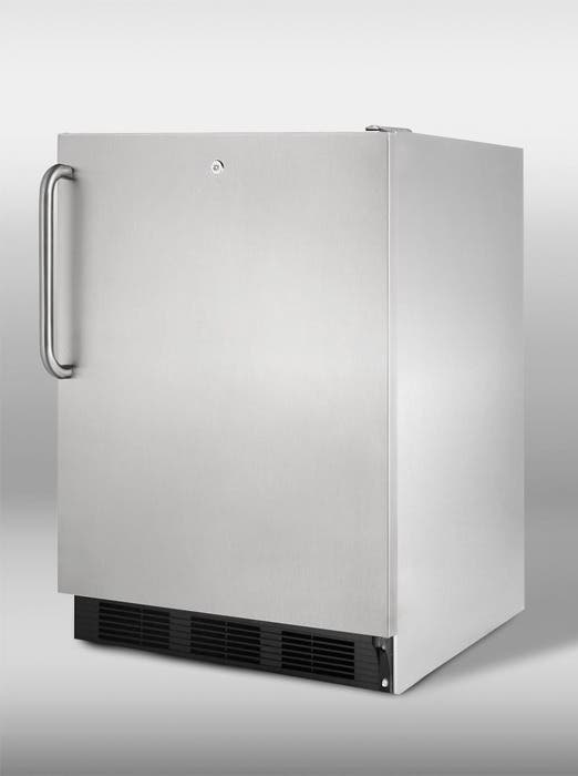 Summit SCFF55LBLCSS Stainless Cabinet with Pro Handle
