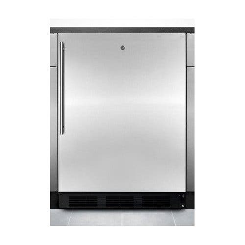 Summit FF7LBLADASSHV Stainless Door with Vertical Thin Handle