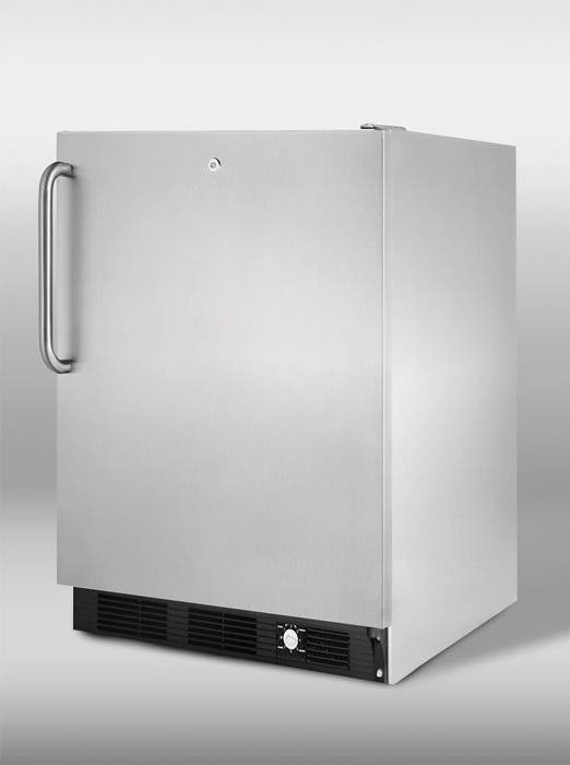 Summit SCFF55LBLIMCSS Stainless Cabinet with Pro Handle