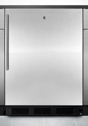 Summit FF7LBLBIADASSHV Stainless Door with Vertical Thin Handle