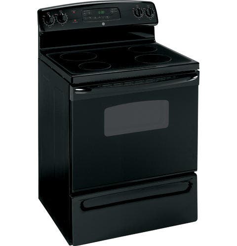 GE JBP62DMBB Black with Black Glass Door