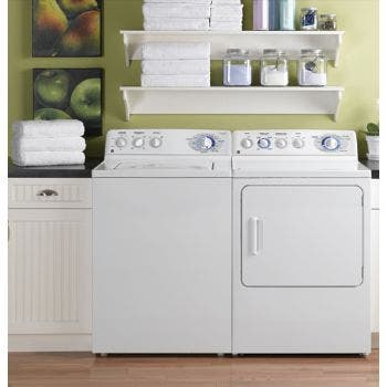 GE DLSR483GGWW White