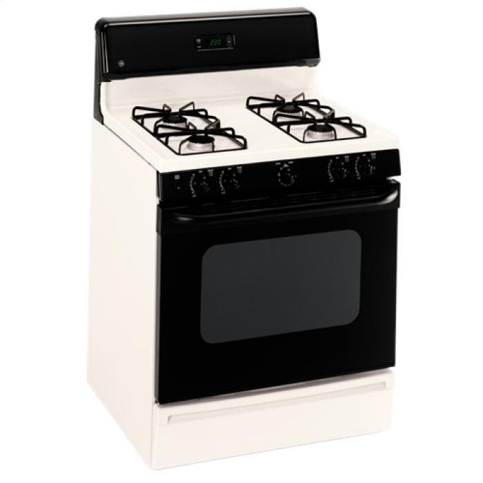 GE JGBS22BEHCT Bisque with Black Door