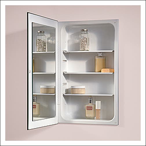 Broan 1035P34WH Cove, Frameless Flat Mirror Medicine Cabinet