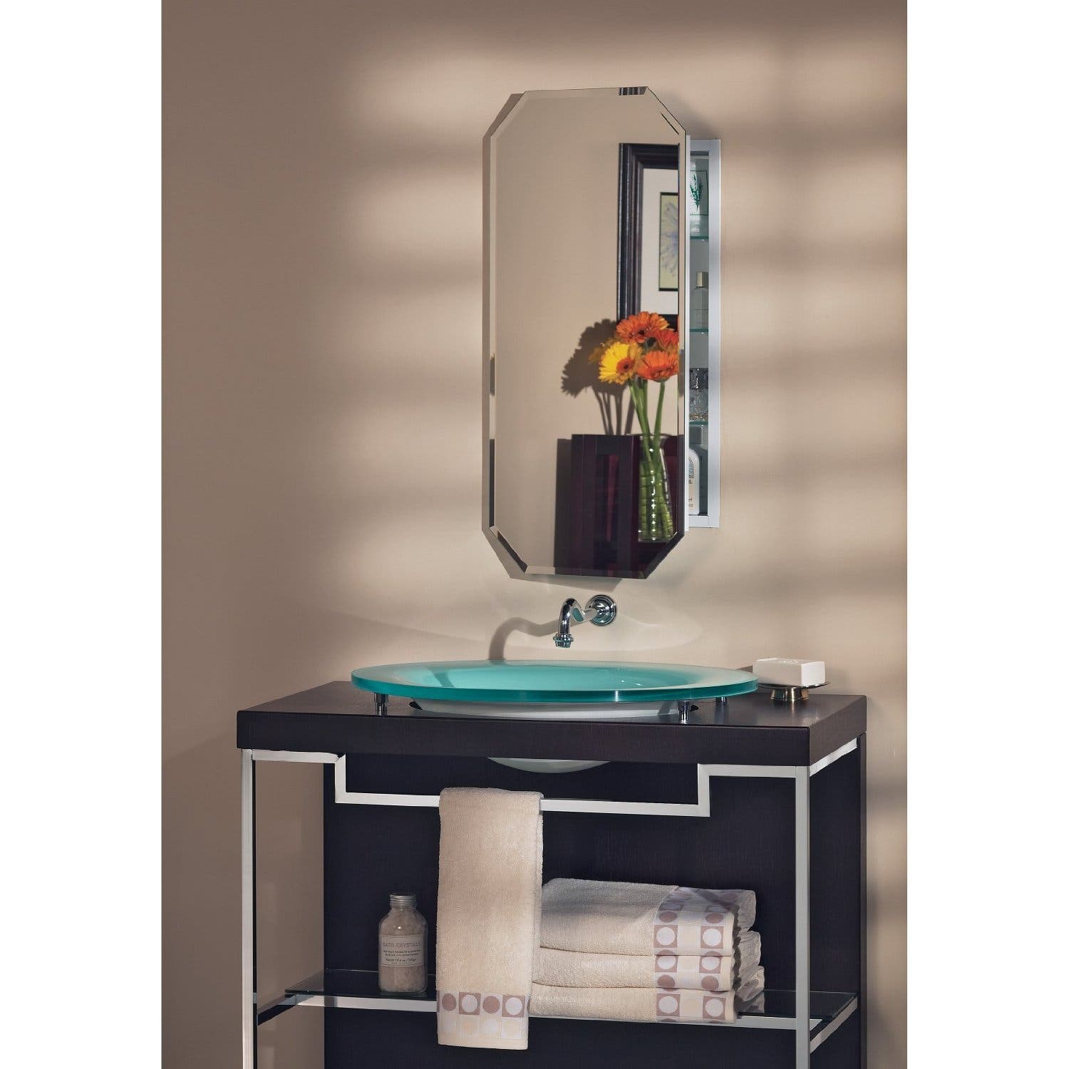 Broan 52WH244PT 1/2-Inch Metro Octagon Beveled Mirror