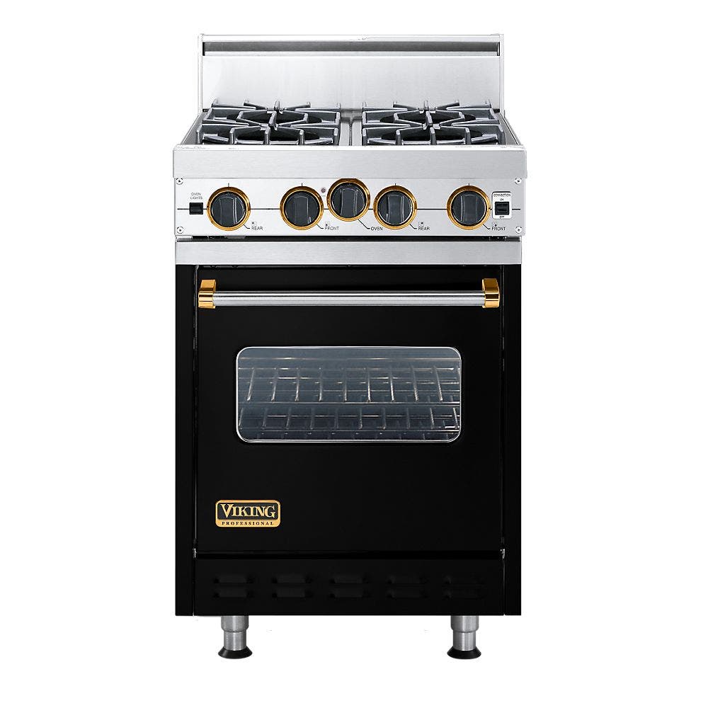 Viking VGIC2454BBKBR Black with Brass accent