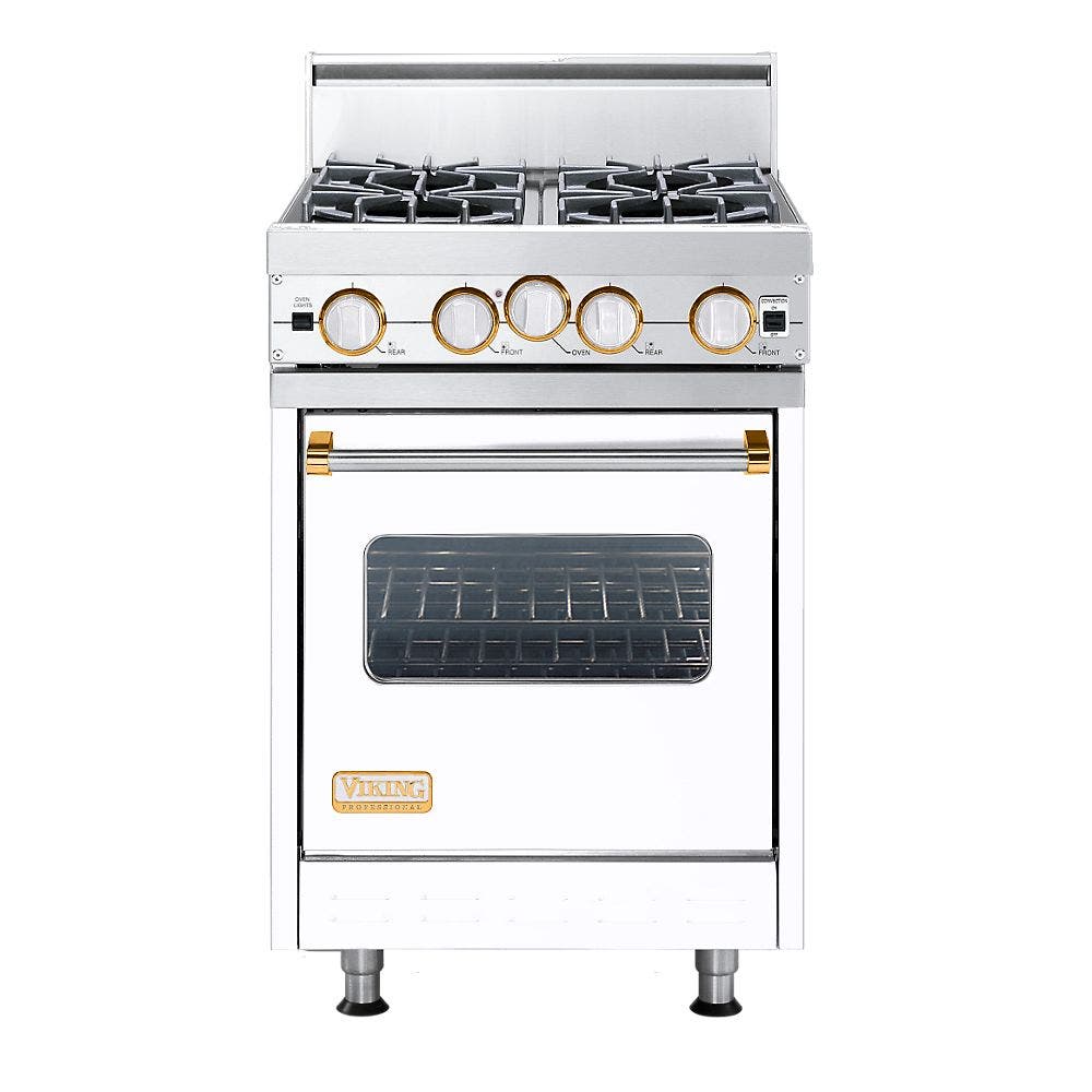 Viking VGIC2454BWHBR White with Brass accent