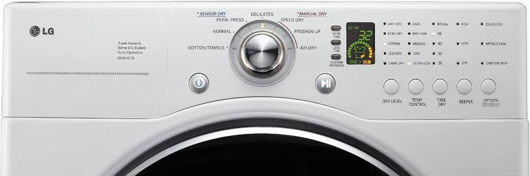 LG DLG2102W 27" Gas Dryer