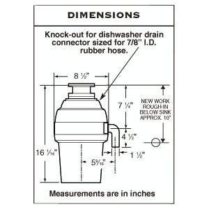 Waste King 8000 1 HP Continuous Feed Waste Disposer