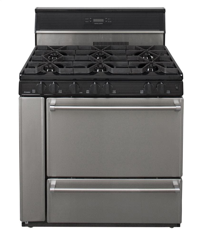 Premier P36S148BP Open Burners with 10" Glass Backguard