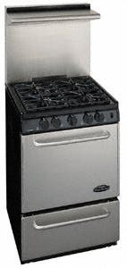 Premier P24S330BP 20 1/2" Stainless Steel Backguard with Shelf
