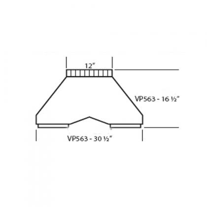 Vent-A-Hood VP563 EP Multi-Blower Transition 12" Round Duct