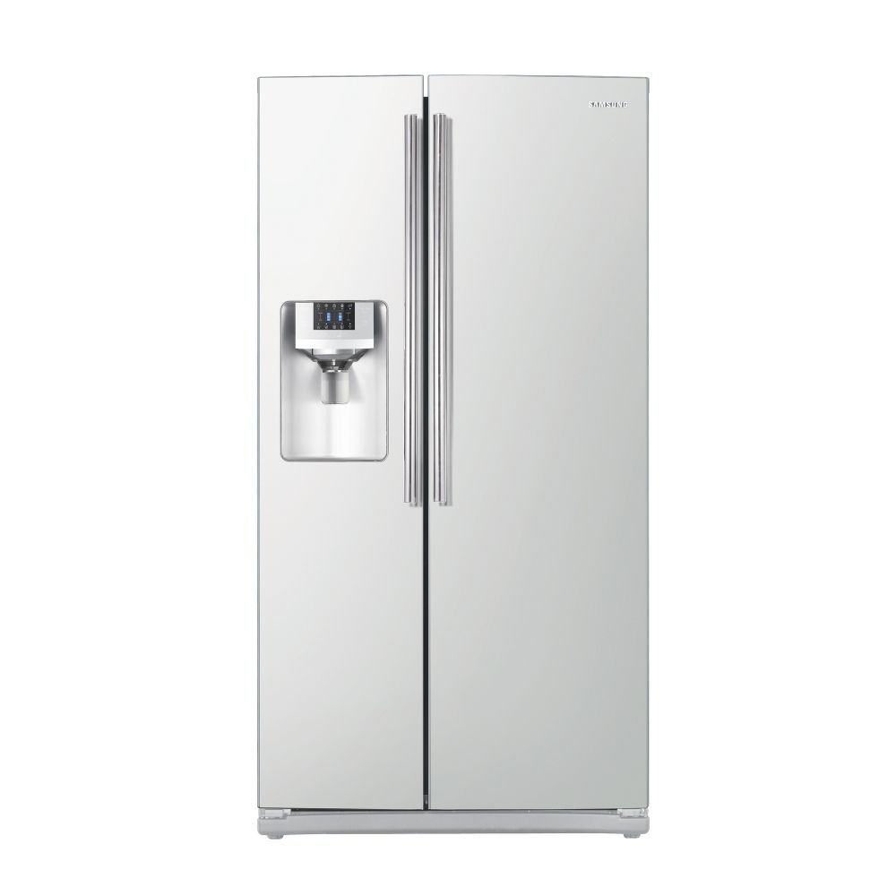 Samsung RS261MDWP 26 cu. ft. Side by Side Refrigerator with 4 Tempered ...