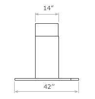 Elica ETWX42SS 42 Inch Island Chimney Range Hood