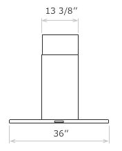 Elica EATX36SS 36 Inch Atlantis Wall Mount Chimney Range Hood