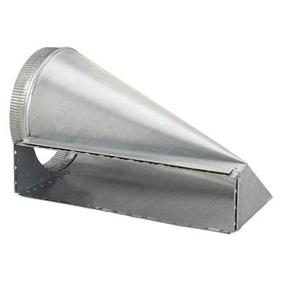 Best 453 4 1/2" x 18 1/2" to 10" Round Transition