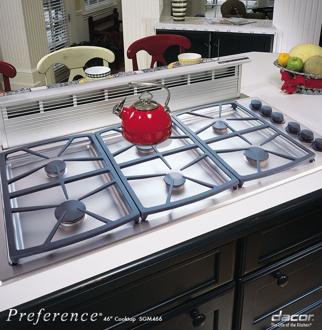 Dacor SGM466SLP 46" Gas Cooktop with 6 Sealed Burners, Three 13