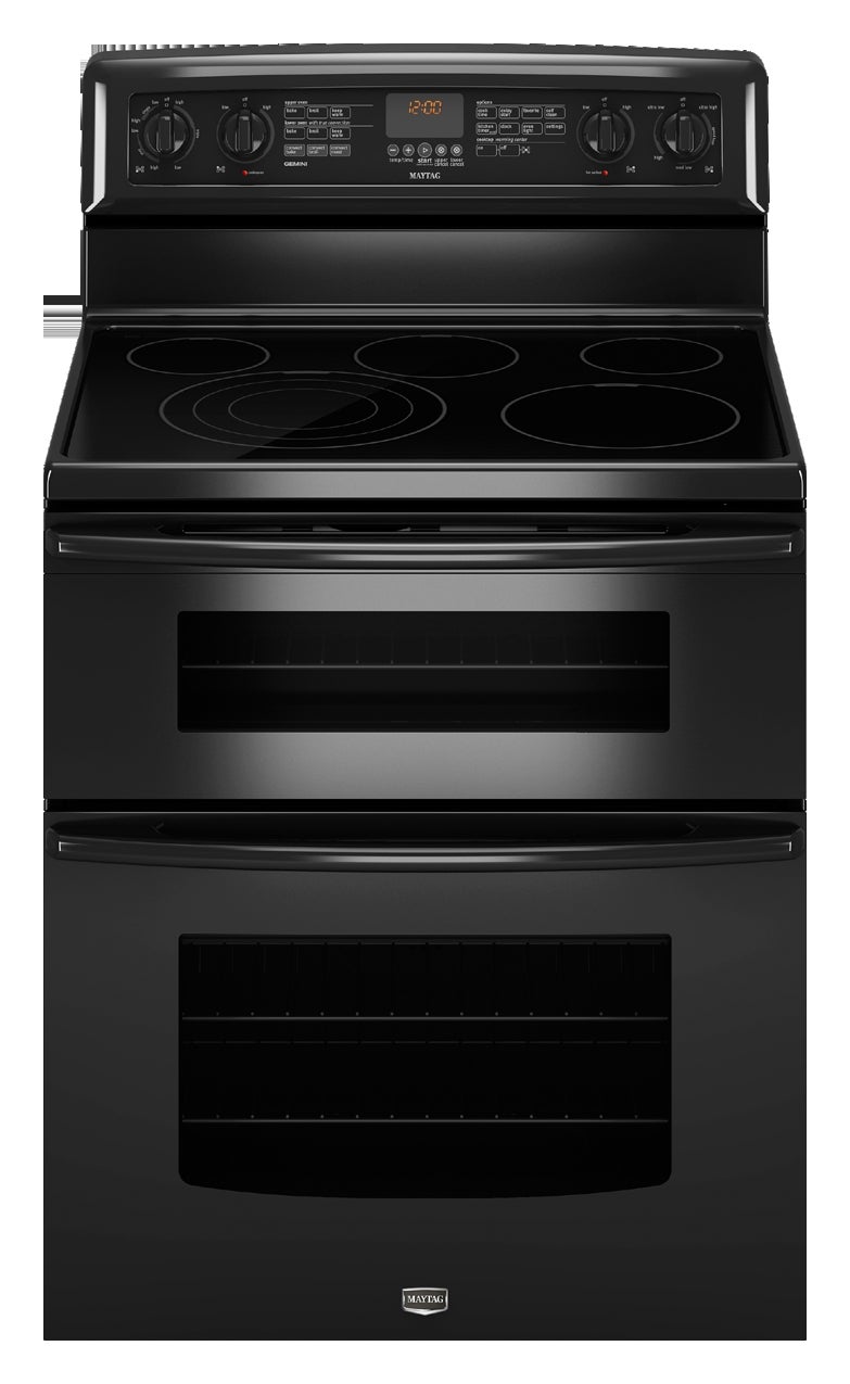 Maytag Met8885xb 30 Freestanding Electric Double Oven Range With 5 Radiant Elements 42 Cu Ft 3741