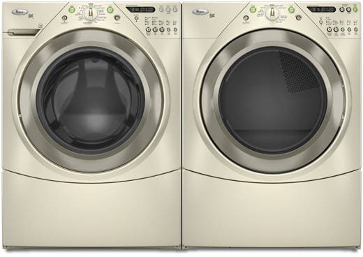 Whirlpool WED9400ST Bisque with Gold Metallic Accents