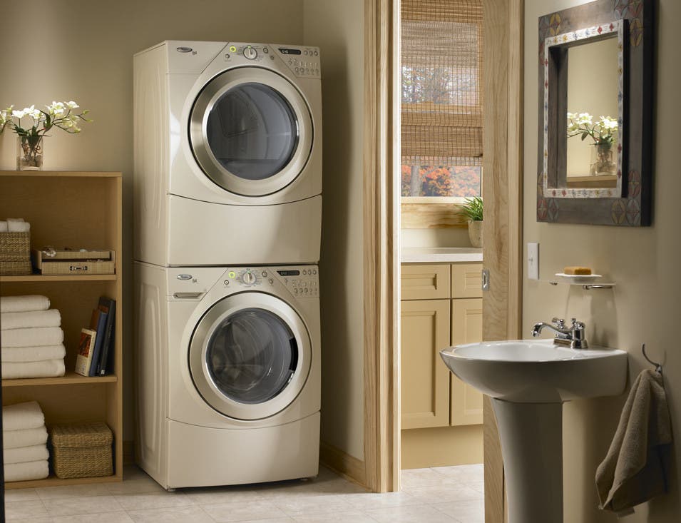 Whirlpool WED9400ST Bisque with Gold Metallic Accents