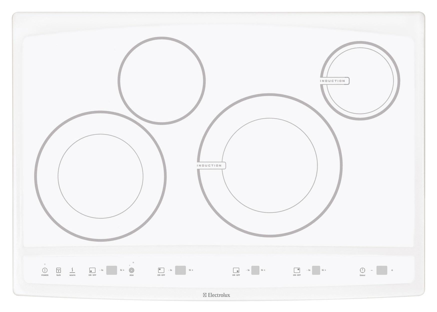 Electrolux Ew30cc55gw 30 Hybrid Induction Cooktop With 2 Induction 2