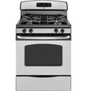 30" Freestanding Gas Range with 4 Sealed Burners, 5.0 cu. ft. Self-Clean Oven, Continuous Grates, PowerBoil 15,000 BTU Burner, Precise Simmer Burner, TrueTemp Oven System and Storage Drawer