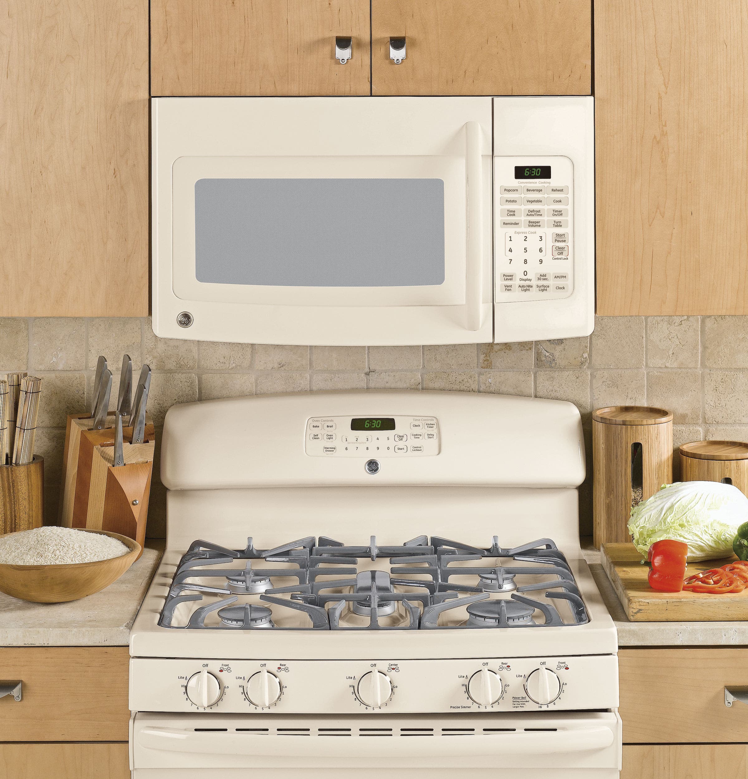 GE JVM1740DPCC Bisque on Bisque