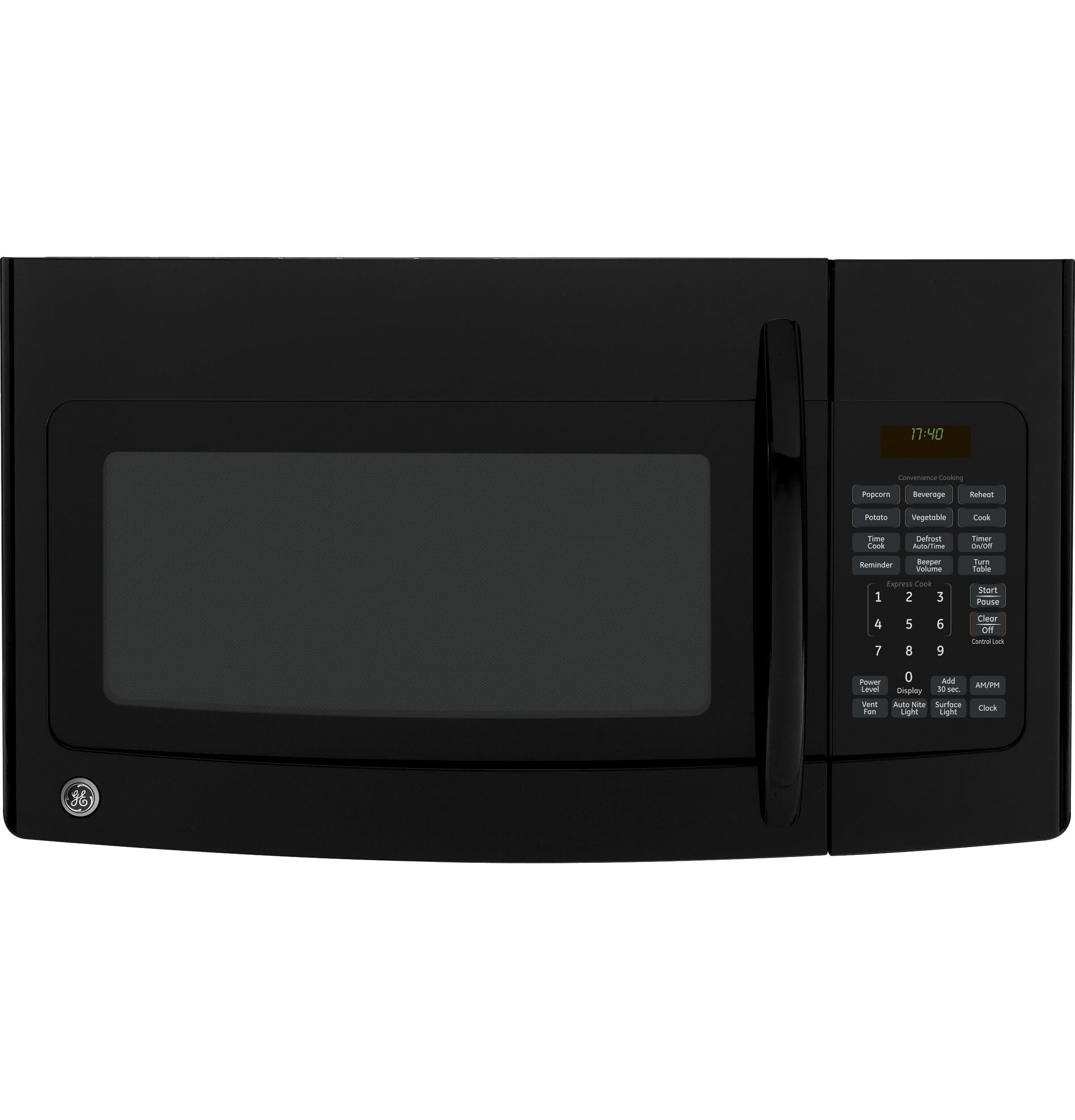GE JVM1740DPBB Black on Black