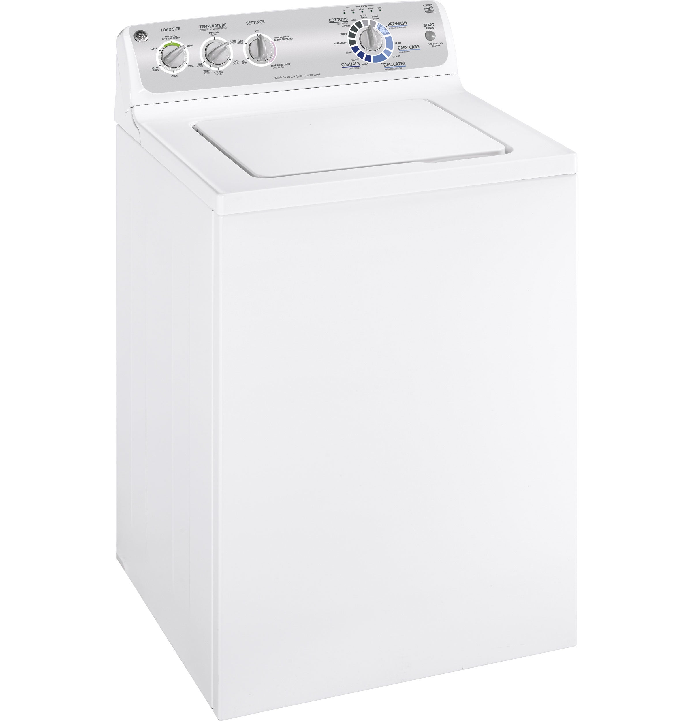 GE GTWN4250MWS 27" TopLoad Washer with 3.6 cu. ft. Capacity, HydroWave