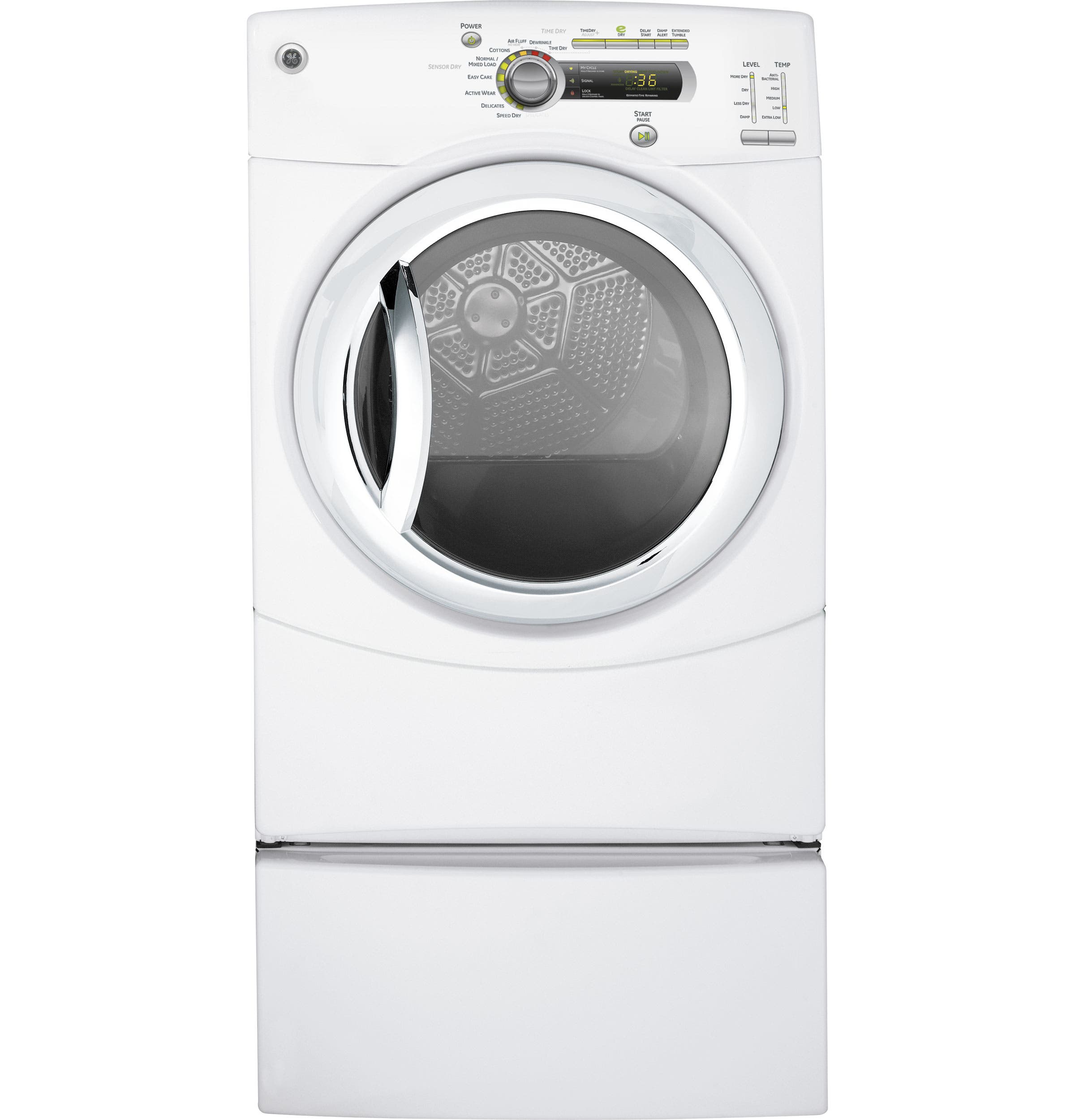 GE GFDN240ELWW White on White