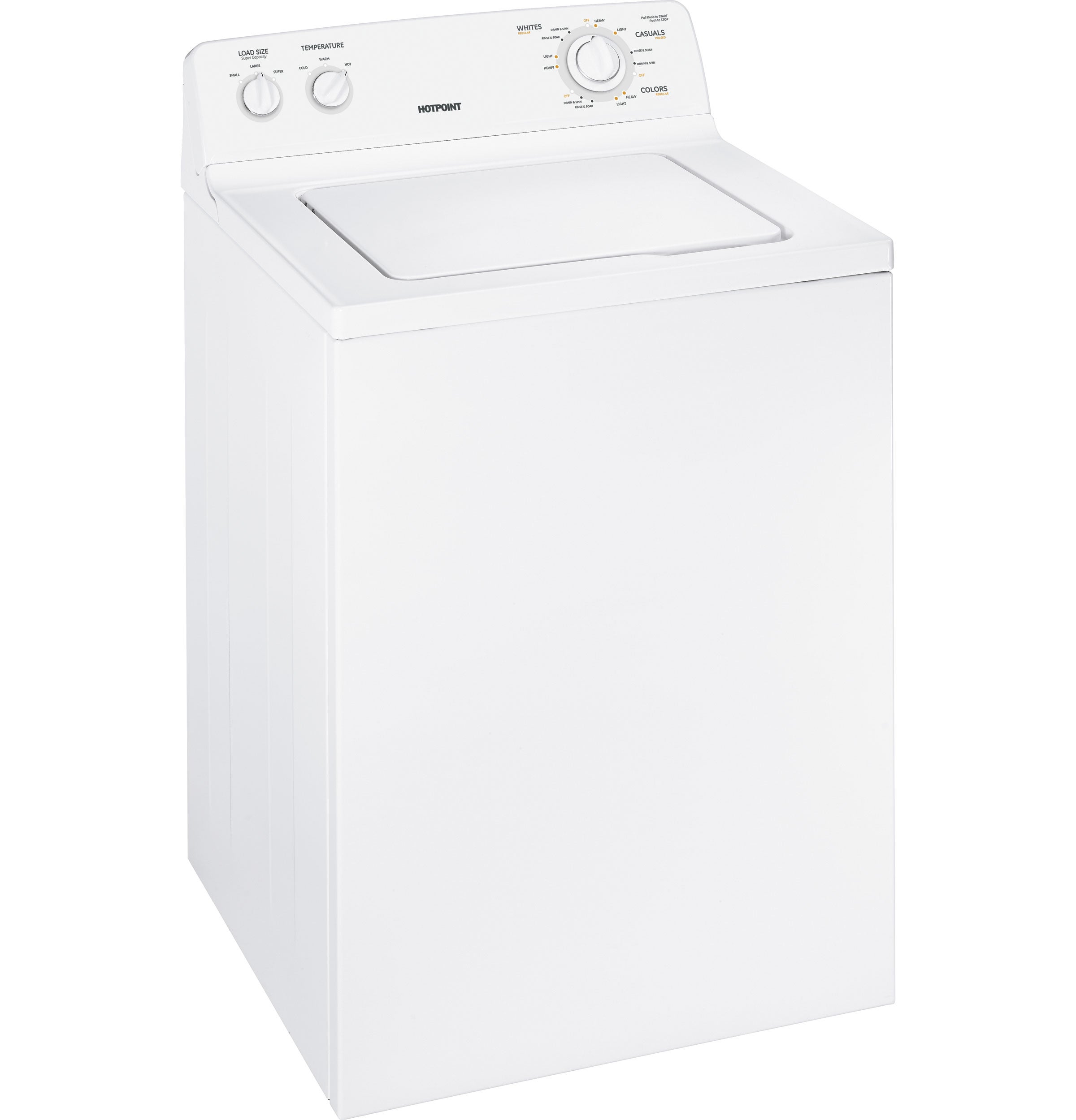Hotpoint HTWP1000MWW 27" TopLoad Washer with 3.3 cu. ft. Capacity, 9