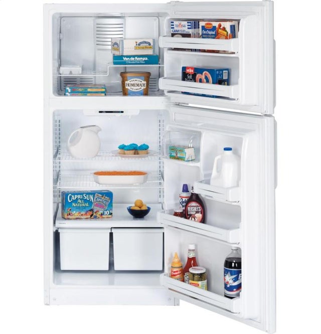 Hotpoint HTS18BBPRWW 18.0 cu. ft. Top-Freezer Refrigerator with 2 Adjus...