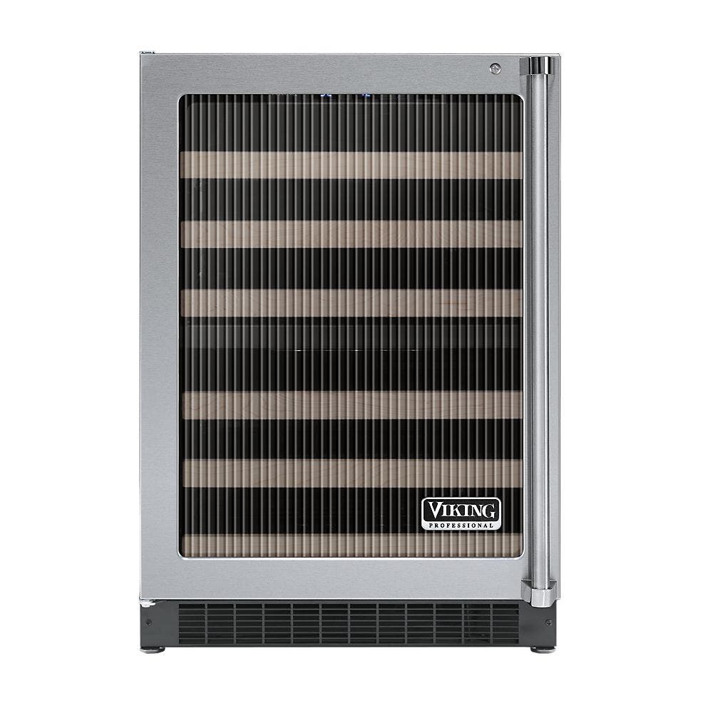 Viking VUWC2441FLSS Fluted Glass Door, Left Hinge Door Swing