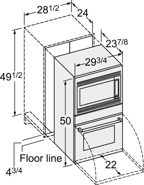 Thermador PODM301 30" Combination Wall Oven
