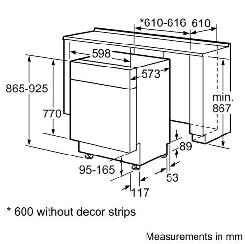 Bosch SHE68E15UC Stainless Steel
