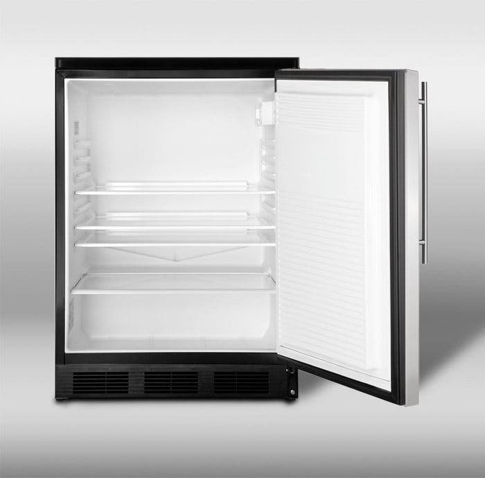 Summit FF7LBLSSHV Stainless Door with Vertical Thin Handle