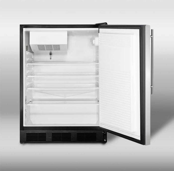 Summit SCFF55BSSHV Stainless Door with Vertical Thin Handle