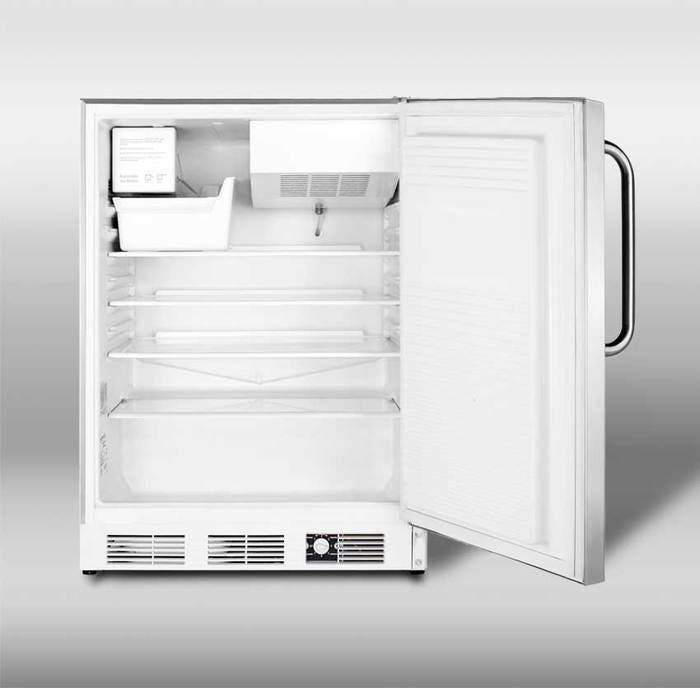 Summit SCFF55IMCSS Stainless Cabinet with Pro Handle