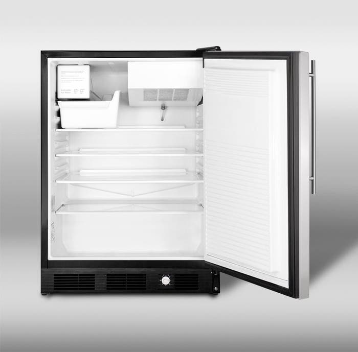 Summit SCFF55BIMSSHV Stainless Door with Vertical Thin Handle