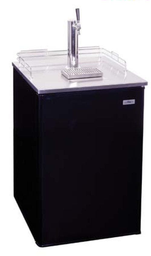 Summit SBC500BST7 Black with Stainless Steel Top