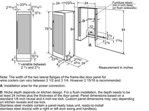 Bosch B24IW50NSP 24" Built-in Fully Flush Wine Column