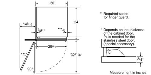 Bosch B30IF70NSP 30" Built-in Fully Flush Freezer Column