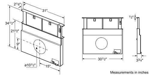 Bosch DHD3014UC 30 Inch Downdraft Ventilation