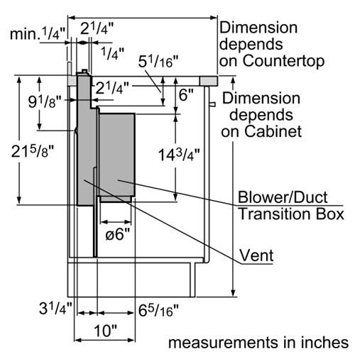 Bosch DHD3014UC 30 Inch Downdraft Ventilation