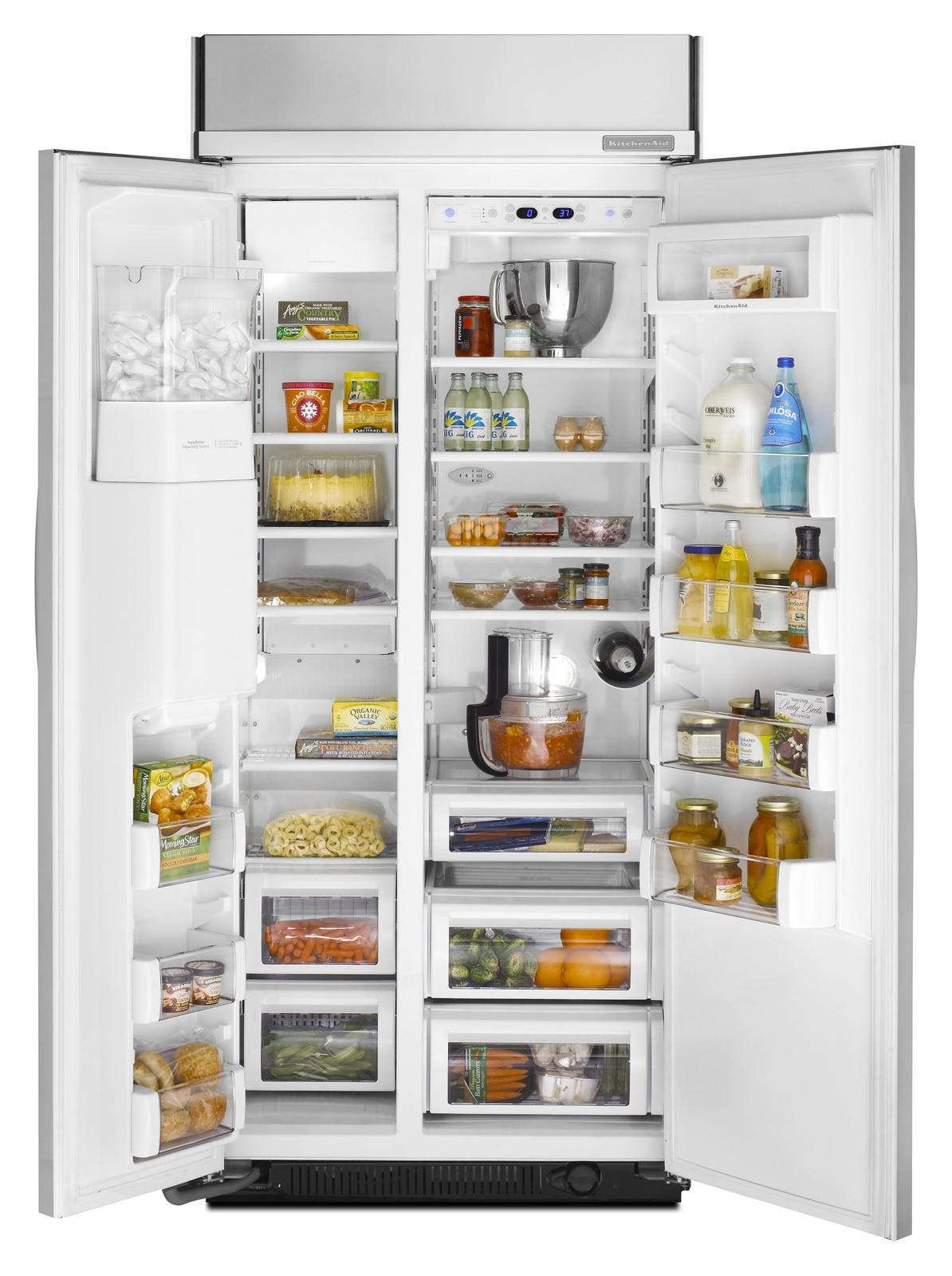 KitchenAid KSSC36QTS 36" Built-in Side by Side Refrigerator